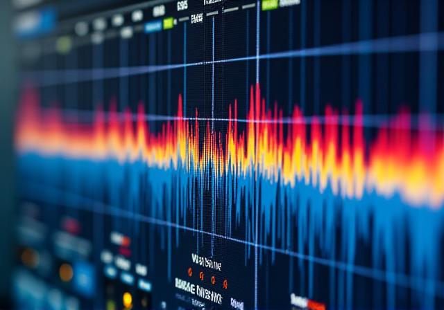 Data visualization of audio spectrum