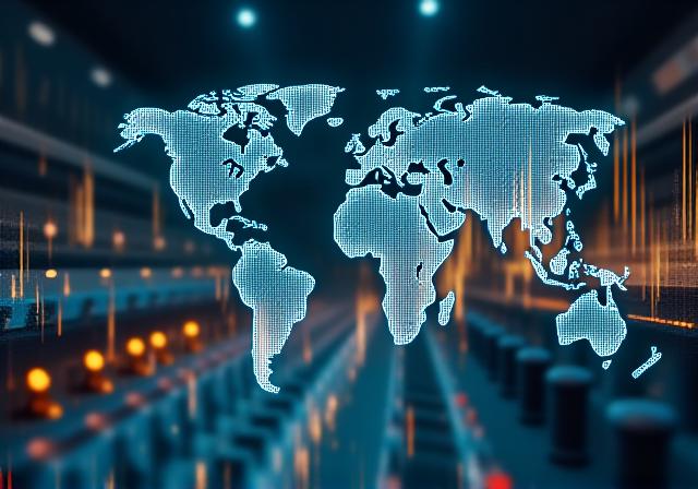 Financial chart overlaying a music store