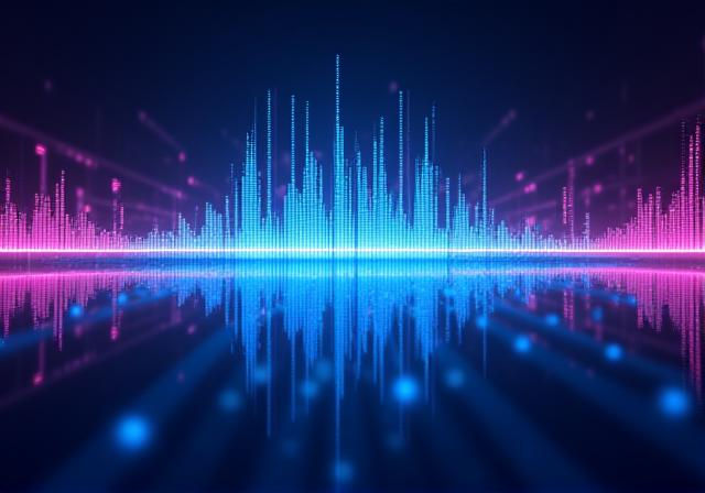 Futuristic AI Audio Analysis Visual